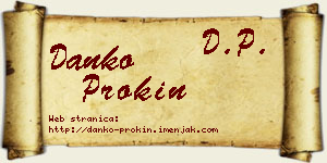 Danko Prokin vizit kartica